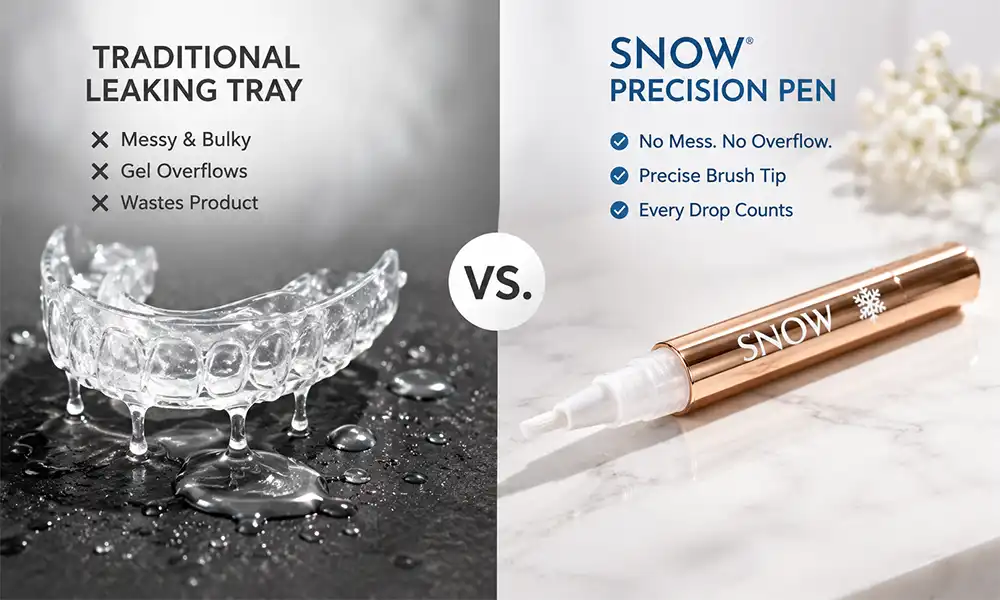 Messy Bulky Tray vs SNOW Clean Precision Pen